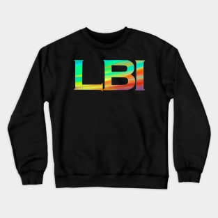 Long Beach Island LBI Painting Letters Crewneck Sweatshirt